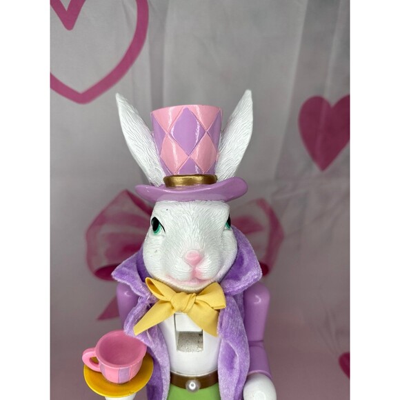 TOPHAT & TAIL mad Hatter Easter bunny nutcracker - Picture 2 of 7